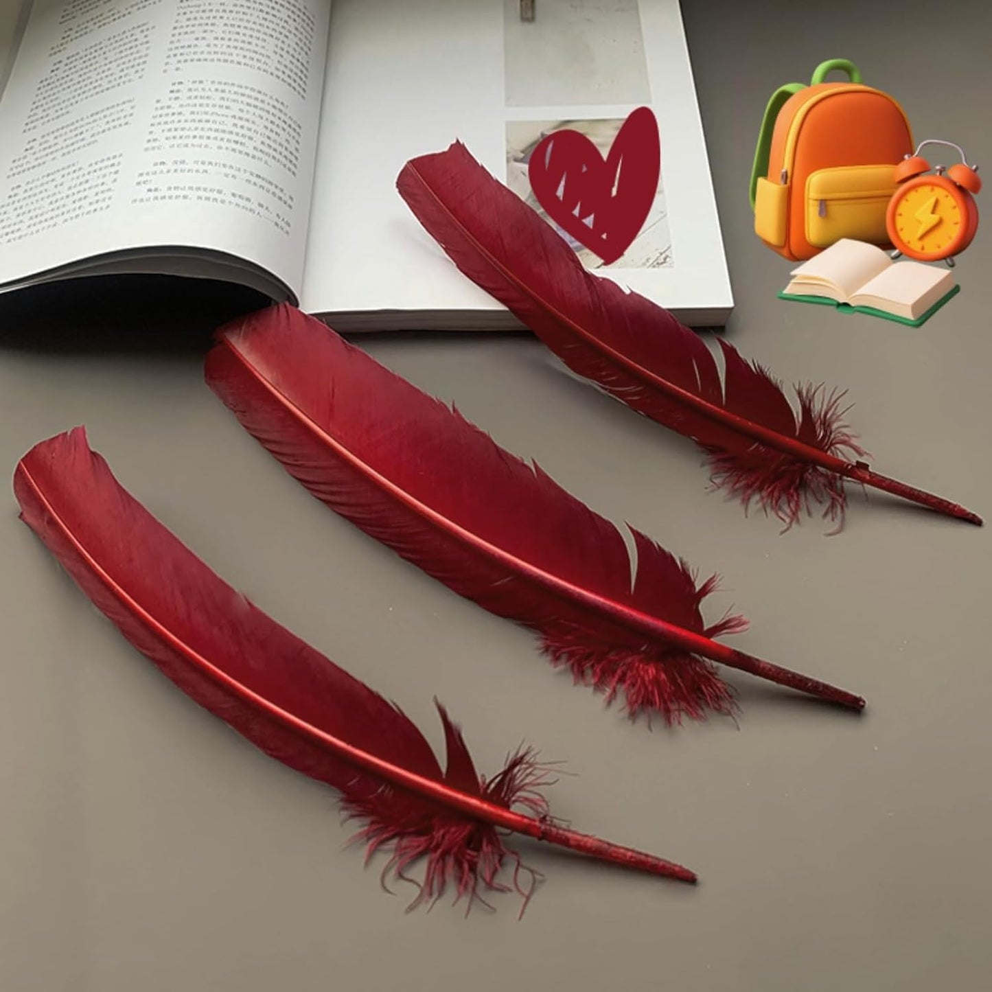 Burgundy Turkey Feathers,22 Pcs Natural Feathers Bulk Long 10-12 inch (25-30cm),Turkish Feather for Crafts DIY Wedding Home Party Mardi Gras Decorations (Burgundy)