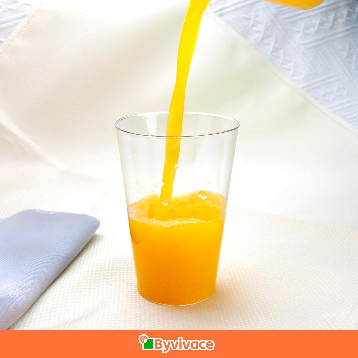 100Counts 12 OZ. Hard Plastic Cups Fancy Disposable Cups for Party, 12 Ounce Clear Elegant Wedding Cups Disposable Wine Glasses for Parties