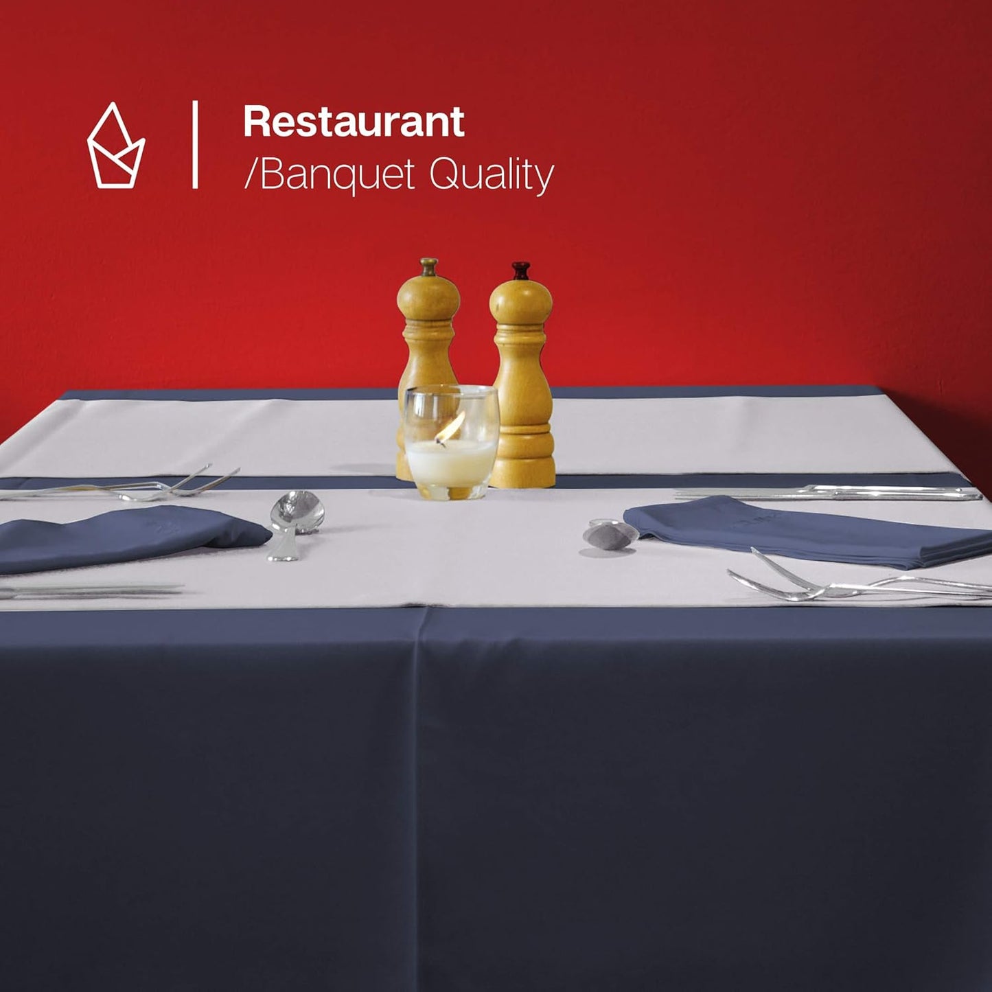 Gee Di Moda Rectangle Tablecloth - 60 x 126 Inch Chocolate Table Cloth for 8 Foot Rectangle Table - Heavy Duty Washable Fabric - for 8 Ft Buffet Table, Holiday Party, Dinner, Wedding & Baby Shower