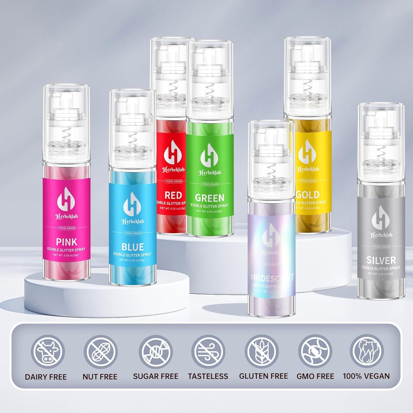 Green Edible Glitter Spray - 10g Edible Green Glitter for Cakes Food Grade Drink Glitter for Cocktails Chocolate Cake Pop Strawberry