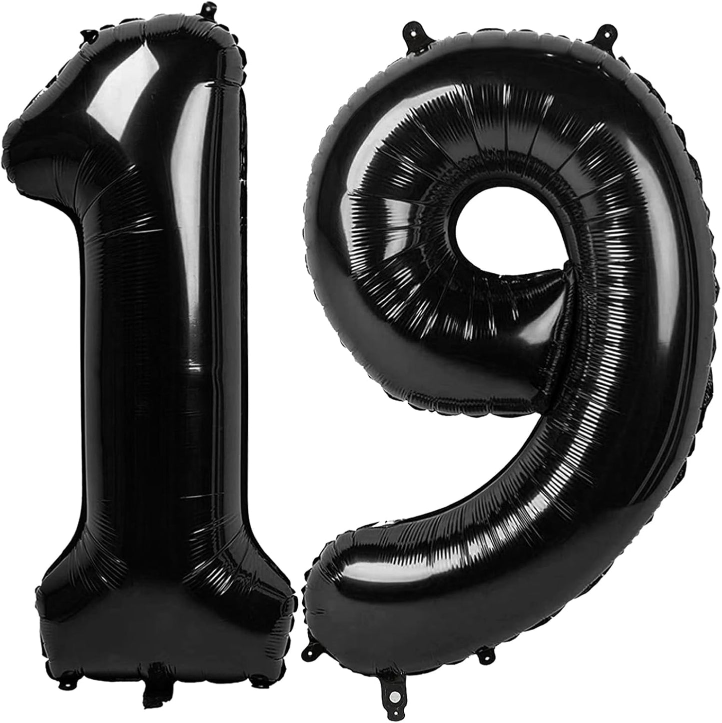 Black Number 19 Balloon, 40 Inch, Birthday Party Decorations, Anniversary & Graduation Party Supplies