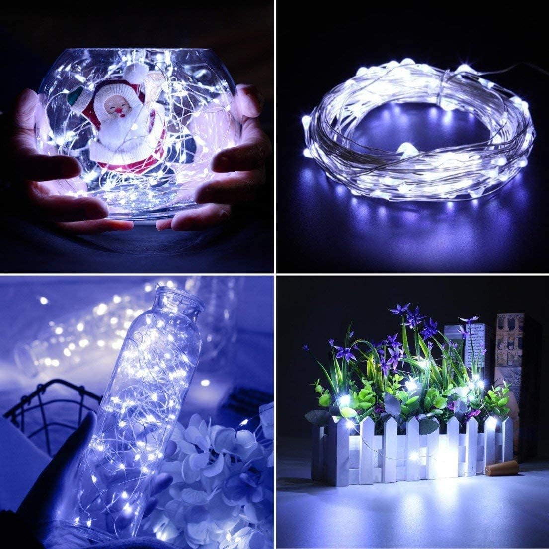 Light up led balloons, 12 set String LED Bubble Balloons with 15pcs 24inch clear balloons for Helium tank, Christmas, Birthday Wedding House Decoration, Party Decoration（cold white with battery）