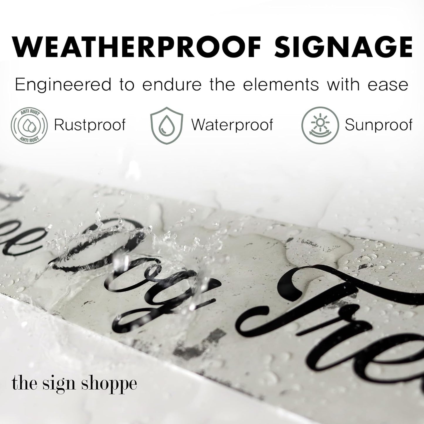 Rustic Custom Metal Sign - Custom Sign for Indoor or Outdoor Use (Rustic Tan Border)