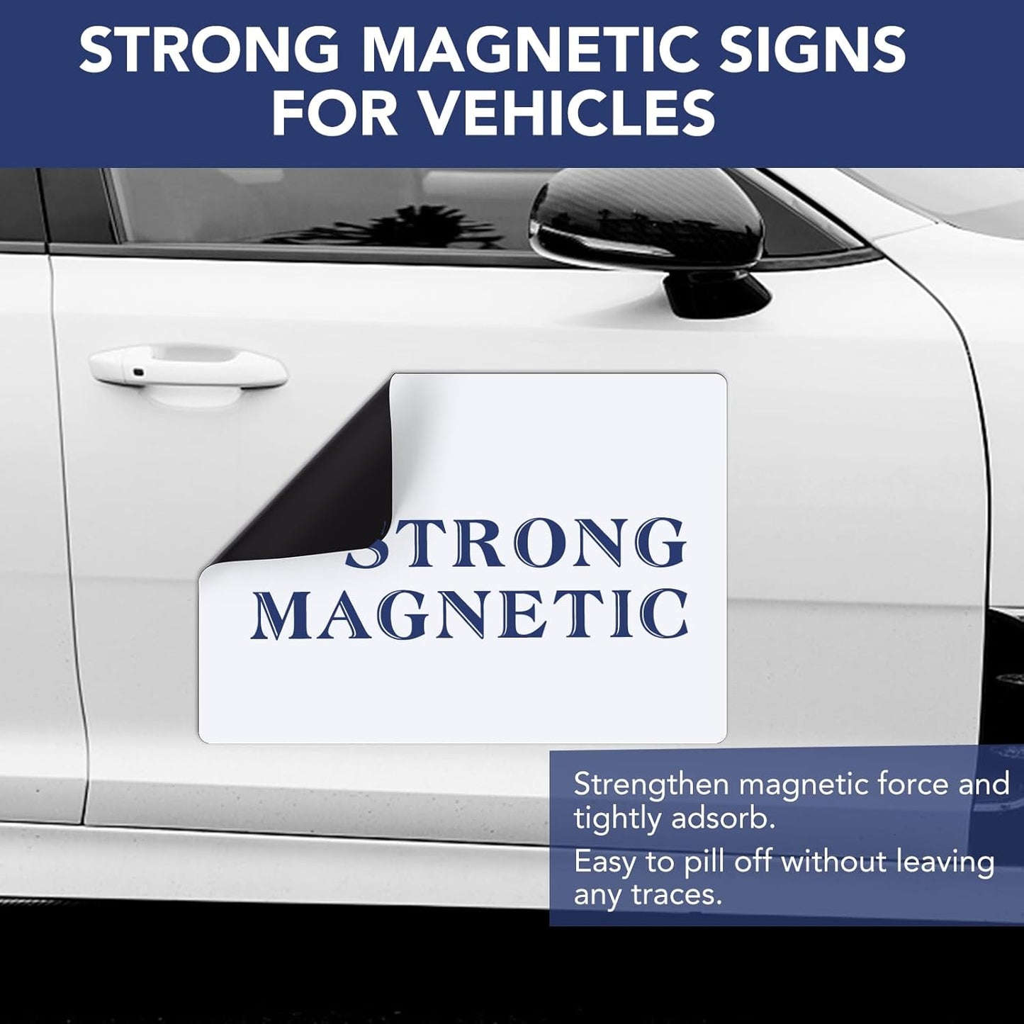 DIYMAG 2Pcs Blank Car Magnets,24x17 Inch Car Door Magnets Set Signs Rounded Corners Flexible Magnetic Bumper Sticker to Advertise Cover Logo Prevent Cars Scratches Dents