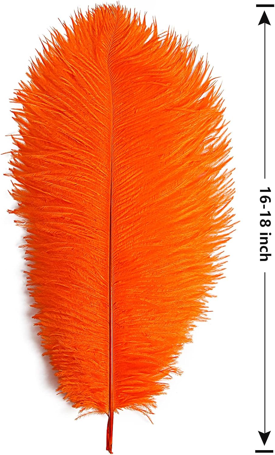 THARAHT Orange Ostrich Feathers 12pcs Large Natural Bulk 16-18Inch 40cm-45cm for Wedding Party Centerpieces Halloween and Home Decoration Feathers