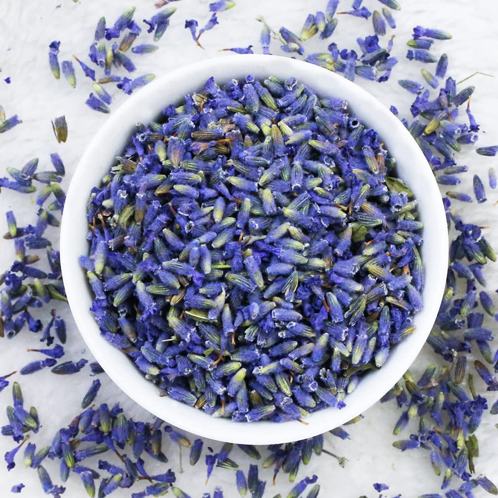 TEARELAE - Premium Dried Lavender Flowers - 5A Top Grade - 100% Pure Natural Edible Flowers Culinary Dried Lavender Buds - for Baking, Tea, Soap, Bath Bombing, Candle and Sachets - 3oz/85g
