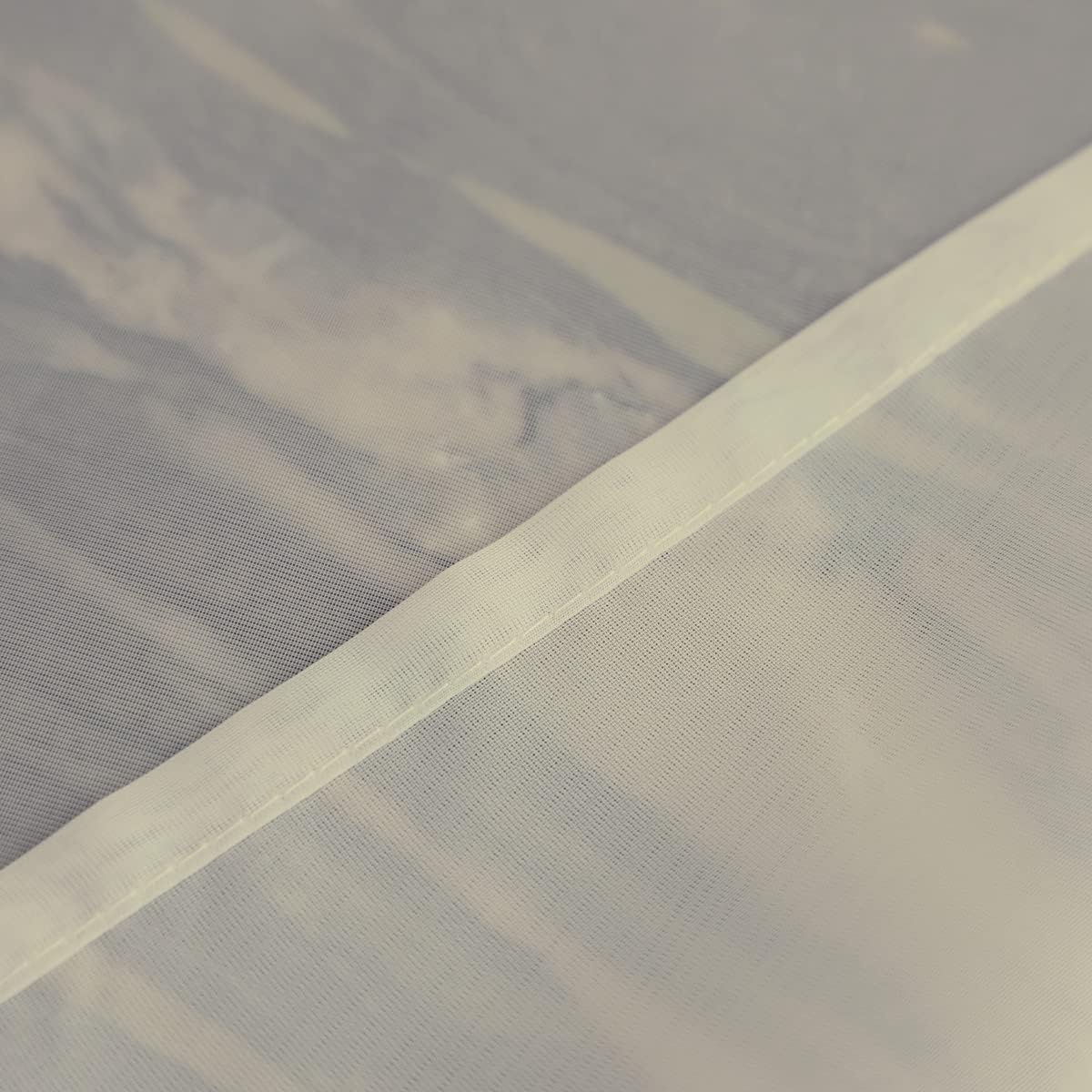 Window Beige Sheer Curtains 63 Inches Long 2 Panels Sheer Curtain Basic Rod Pocket Panel for Bedroom Children Living Room Yard Kitchen (Beige, 52" W x 63" L | 2 pcs)