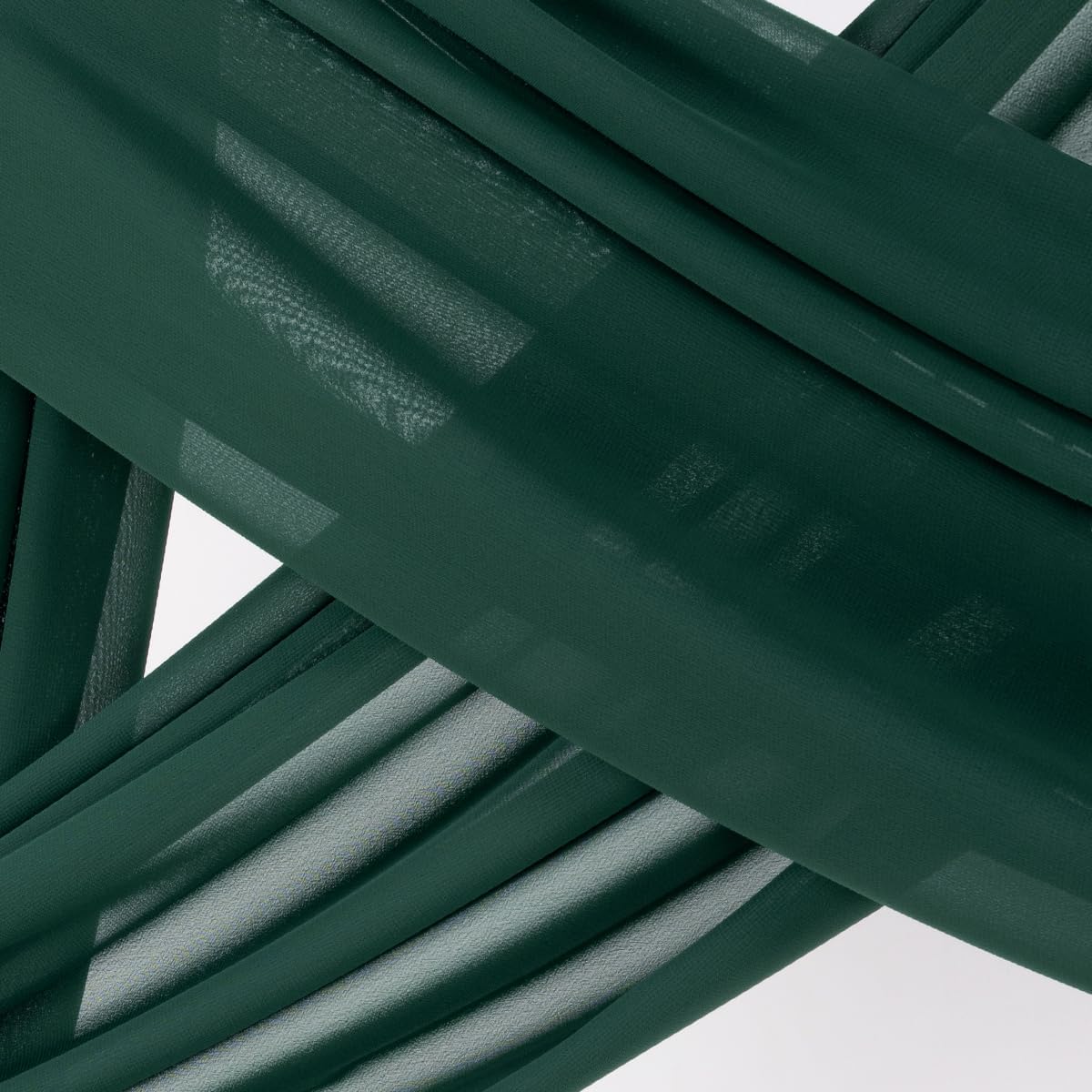Socomi Wedding Arch Draping Fabric 3 Panels 29" x 19Ft Emerald Green Sheer Chiffon Curtain Drapes 6 Yards for Wedding Ceremony Birthday Party Decoration