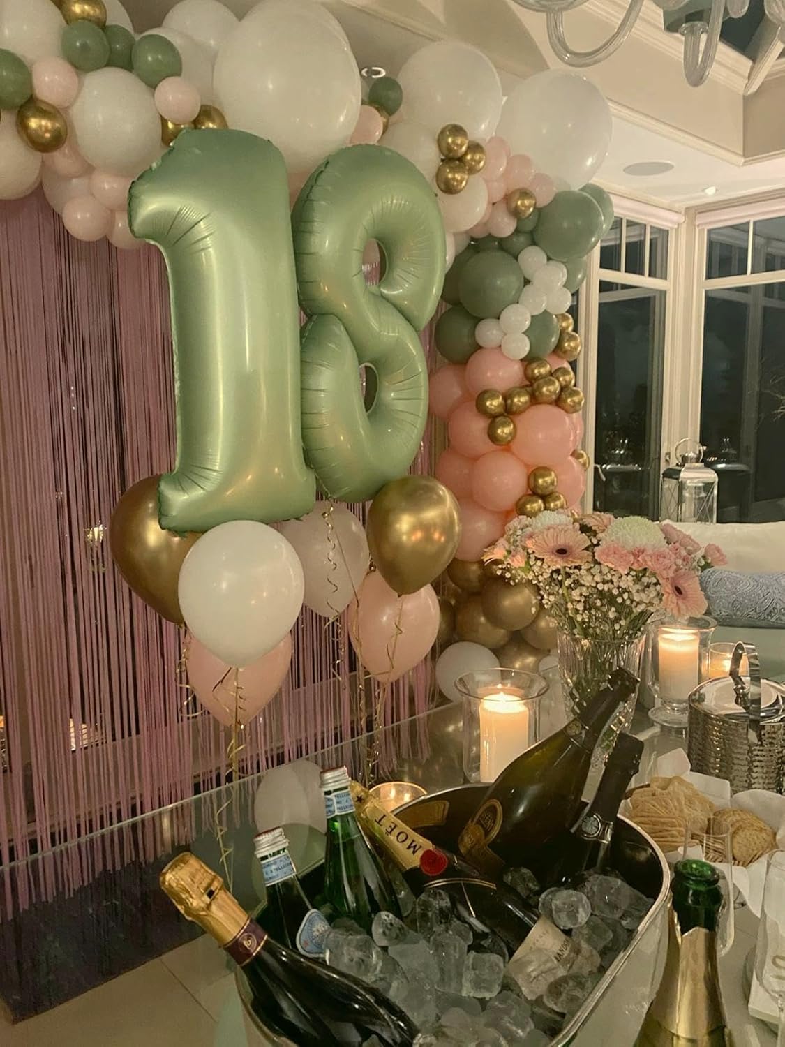 Sage Green Number 1 Balloon 40 inch, Number 1 Birthday Balloons for Boy Girl, Oliver Green Foil One Balloon for 1st 10 11 12 16 18 Birthday Party, Anniversary Celebration Number Balloons Decorations