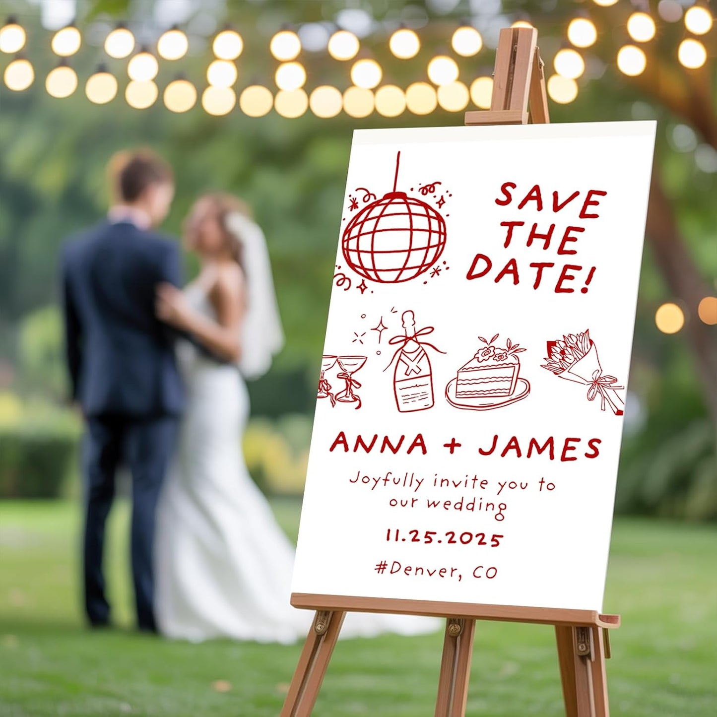 Personalized Funny Wedding Welcome Sign for Weddings, Bridal Party, Engagement, Custom Wedding Plaque for Bride & Groom, Welcome Board Reception Sign, Corrugated Plastic H Stake