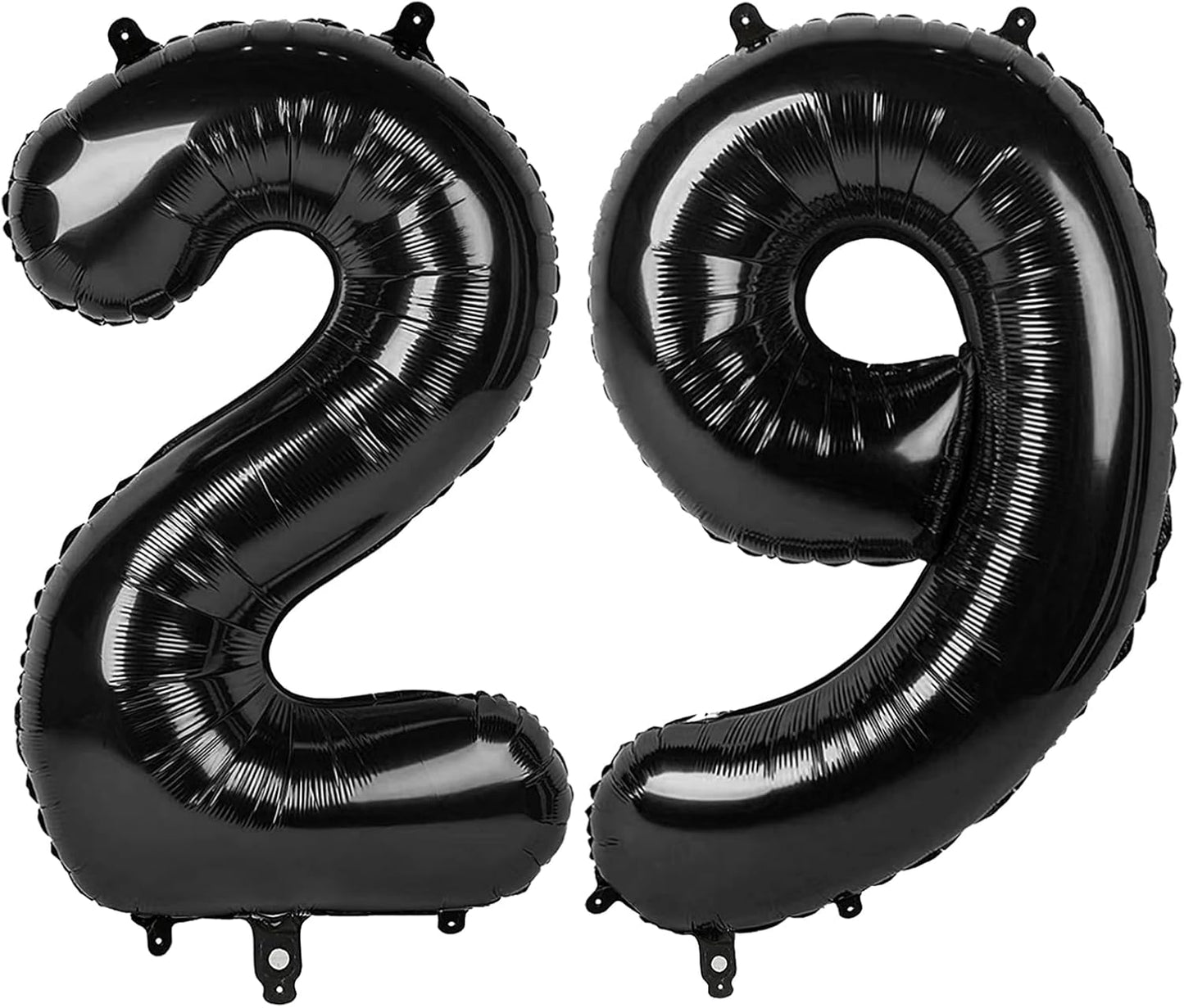 Foil 40 Inch Big Black 29 Balloon Number, Giant Happy 29 Birthday Party Supplies, Large 29 Balloons Anniversary Party Engagement Decorations