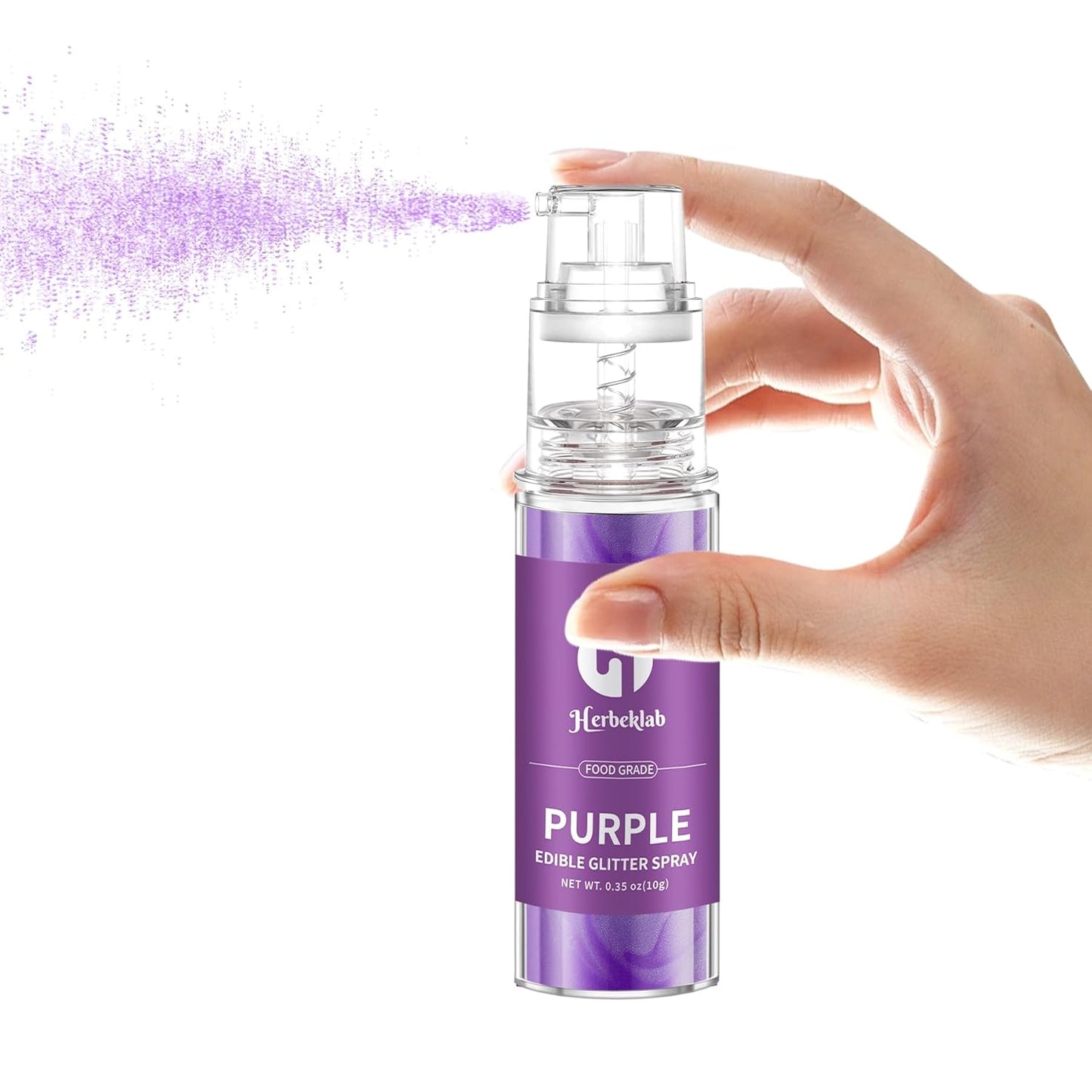 Purple Edible Glitter Spray - 10g Edible Purple Glitter for Cakes Food Grade Metallic Shimmer Powder Cake Sprinkles for Cookie Decorating Chocolate Strawberry