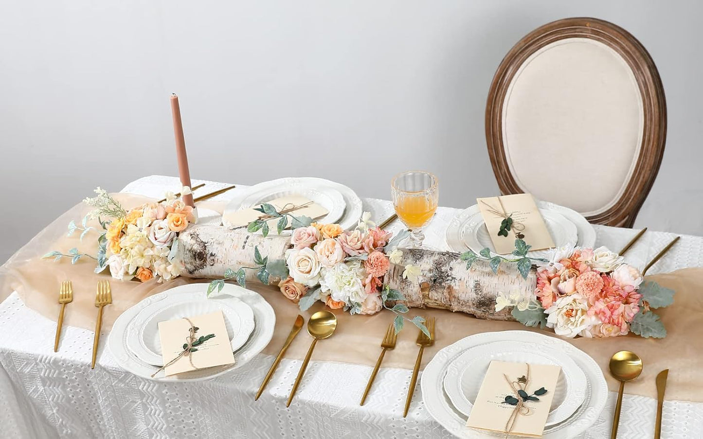 Serra Flora Artificial Flowers Rose 32pcs Silk Mix Peony Daisy Hydrangea Fake Flowers for DIY Wedding Bouquets Combo Centerpieces Arrangements Party Bridal Baby Shower Home Decorations