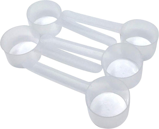 32 mL (32 CC | 1.08 Oz.) Long Handle Scoop for Measuring Coffee, Pet Food, Grains, Protein, Spices and Other Dry Goods (Pack of 5)
