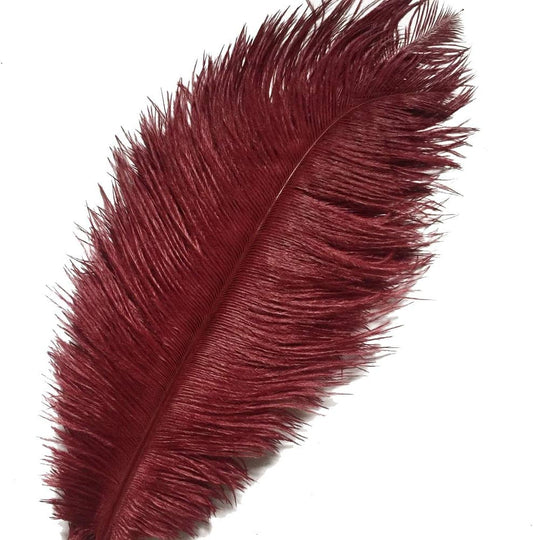 KOLIGHT 40pcs 12''~14''(30~35cm) Natural Ostrich Feathers for DIY Home Wedding Party Office Decoration (Burgundy)