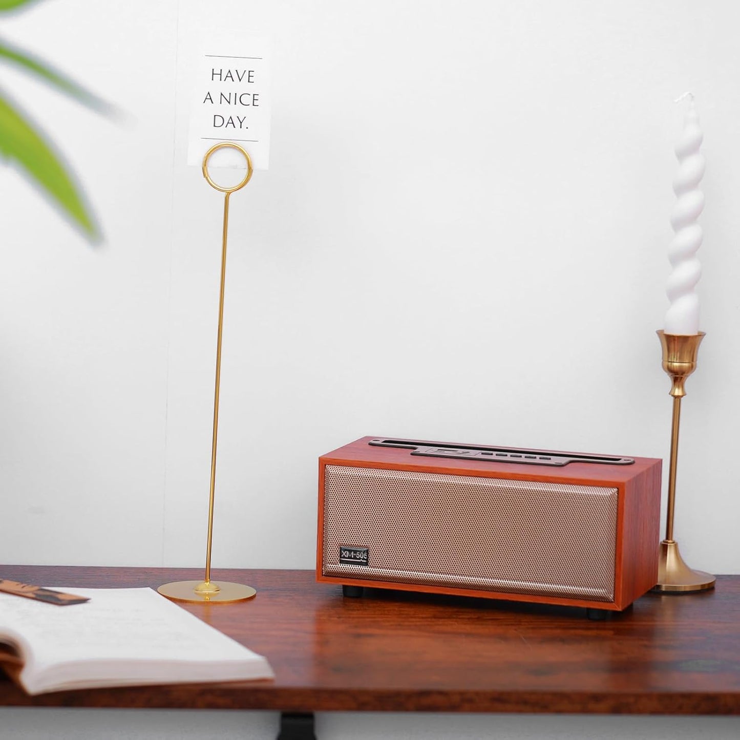 Urban Deco 24PK Table Number Holders Place Card Holders 12 Inch Table Card Holders Steel Card Holders for Photos, Food Signs, Memo Notes, Weddings, Restaurants, Birthdays (Gold 24PK)