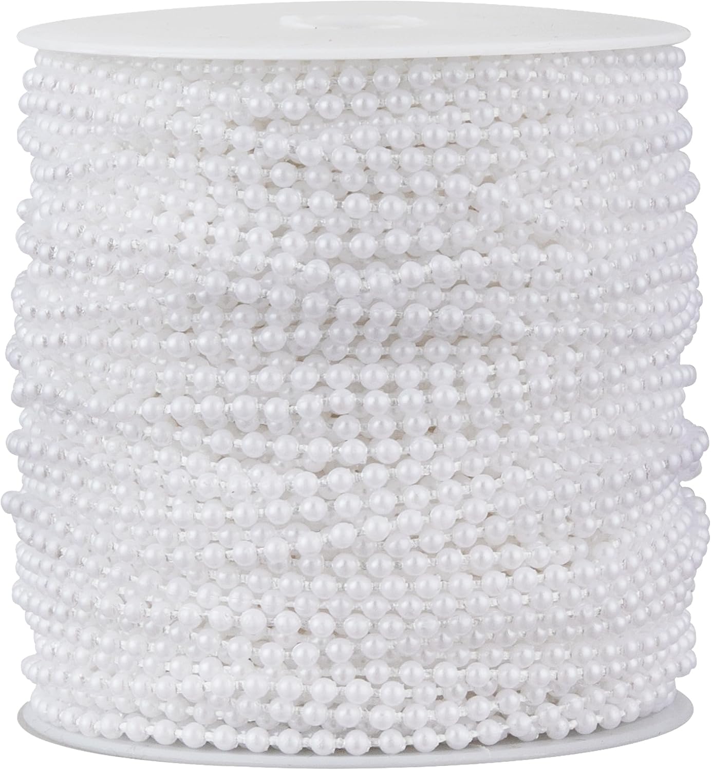 ZPEXRV164 Feet Faux Pearl Beads Garland 3mm Craft String Pearls for Wedding Centerpiece Christmas Tree and Flowers Decoration DIY(White)