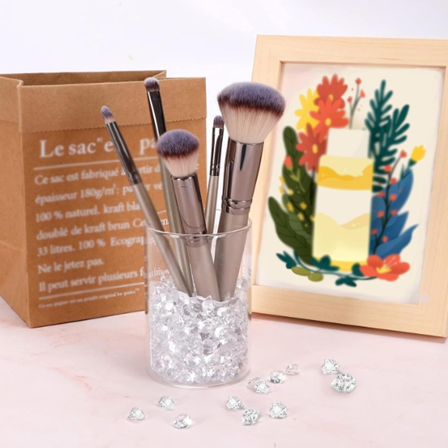 1000Pcs Clear Fake Crush Ice Rocks, Mini Vase Fillers Small Acrylic Diamonds for Centerpieces Home Party Table Scatter, 0.5in Plastic Gems for DIY Crafts