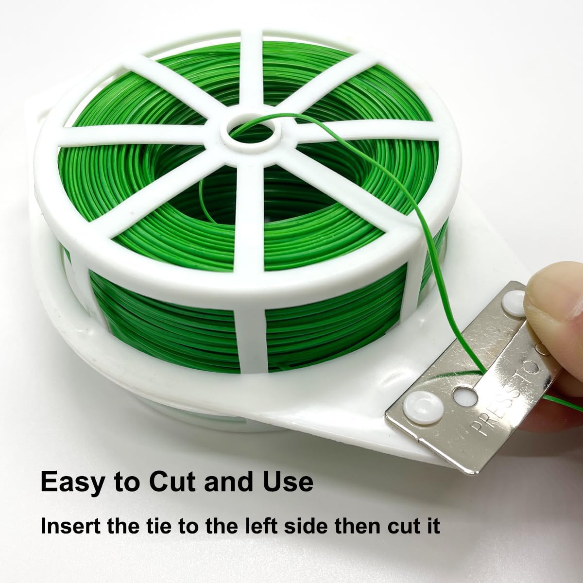 656ft (200m) Twist Ties, Garden Plant Ties with Cutter, Reusable Multifunctional Plant Ties, Fixing Vines Plant Support for Gardening Home Office(Green)