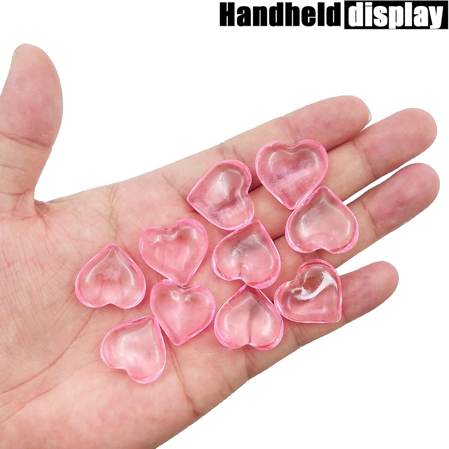 200pcs Pink Hearts Vase Filler Valentines Day Decorations, Acrylic Hearts Shaped Valentines Day Decor Plastic Heart Table Decor Pink