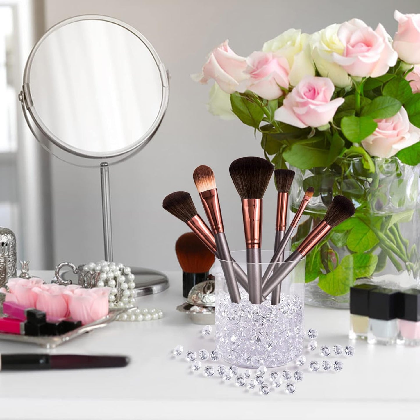 Acrylic Diamonds, 1000PCS 10mm Clear Crystals Gems Table Scatter Gemstones for Decoration Wedding Party Birthday Bridal Shower Vase Fillers