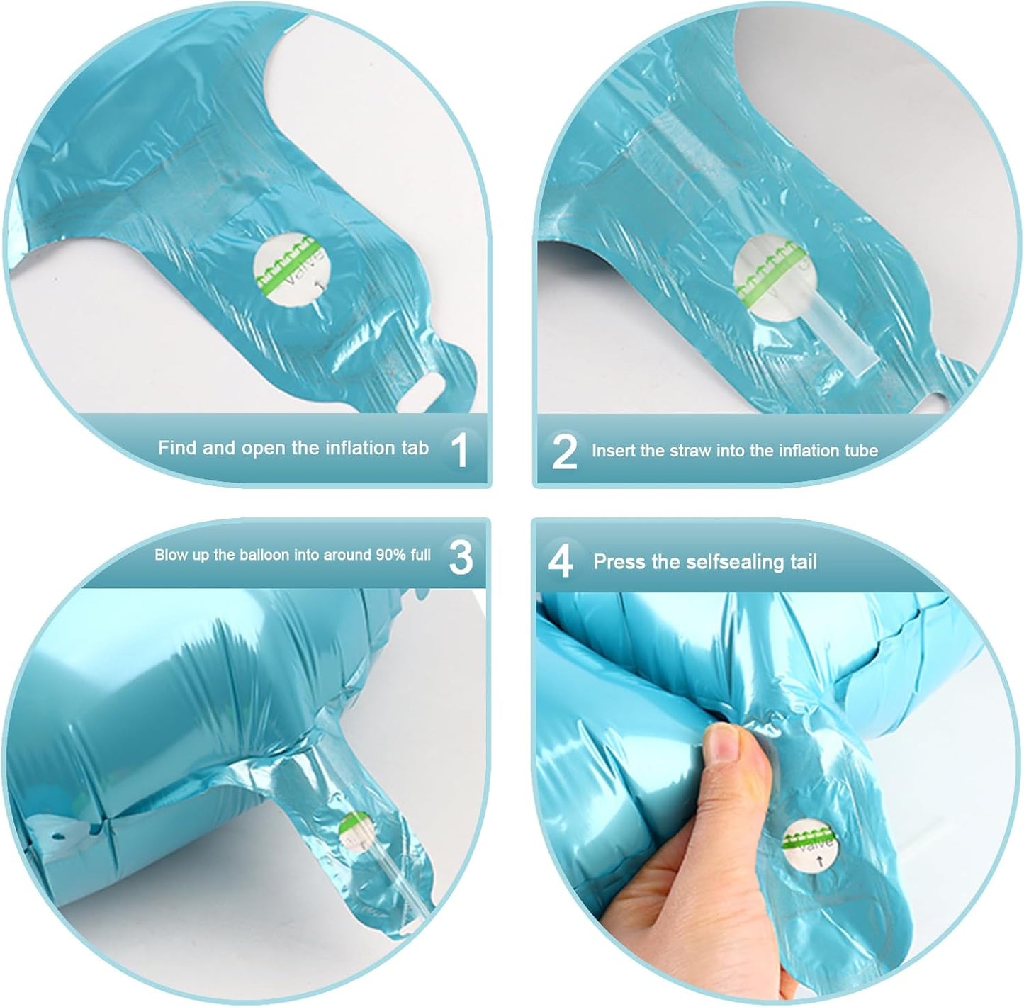 Pearl Blue 40 Inch 0 Number Balloons, 0 Decorations for 10 20 30 40 50 60 70 80 90 100Birthday, Foil Giant Birthday Graduations Anniversary Party Balloons