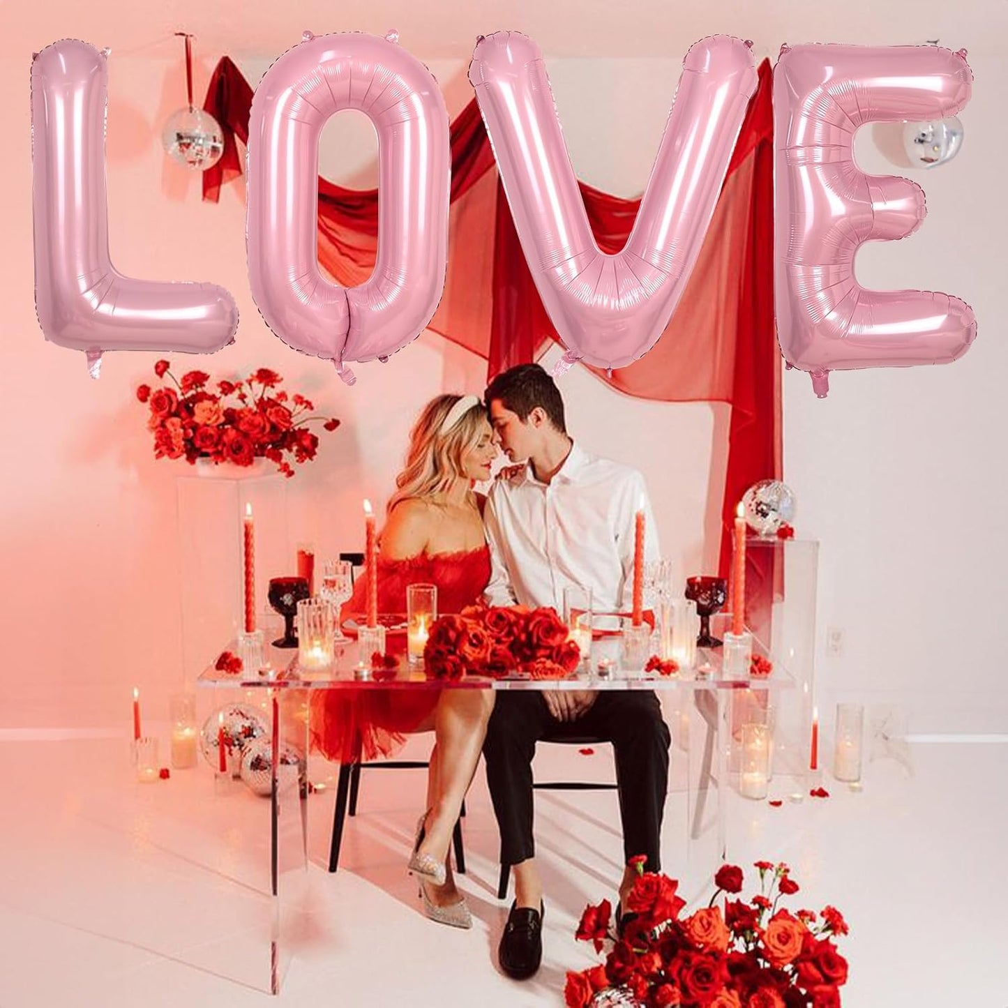 40 Inch Giant Pastel Pink Letter Balloon, Alphabet L Foil Balloons Light Pink, Self Inflating Balloon Pearl Pink Letter L, Mylar Letter Customize Balloons for Women Birthday Party Decoration Supplies