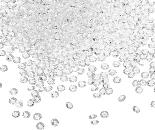 PATIKIL 4000 Pcs Wedding Table Scatter Confetti Crystals 6mm Acrylic Diamonds Vase Fillers Gems for Table Centerpiece Decorations Party Vase Beads, White