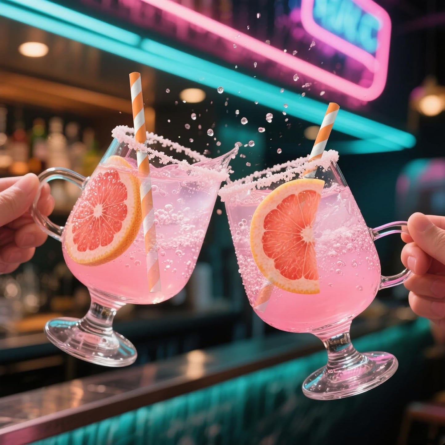 Cocktail Paper Straws - 5.75 inch Biodegradable Paper Drinking Straws Coffee Stirrer for Birthday, Celebration, Wedding, Holiday - 500 Pack, Orange Striped