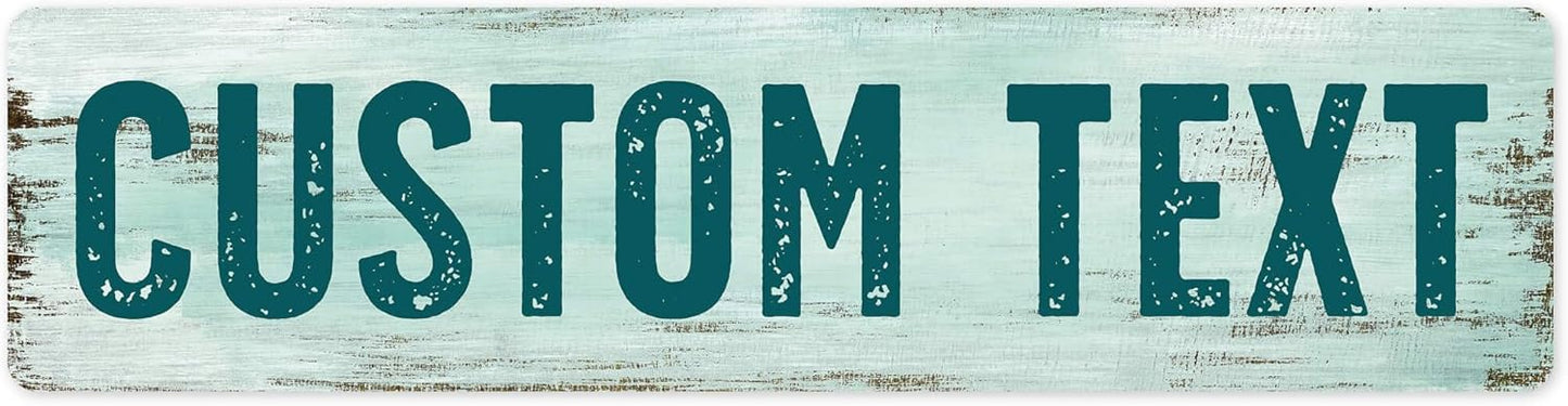 Custom Sign, Custom Street Sign, 11 Font Colors, 13 Font Styles, 4 Hole Options, 22 Sizes, 3x12 Inches, Rust Free DiBound, Fade Resistant, Made in USA by My Sign Center (Shabby Chic)