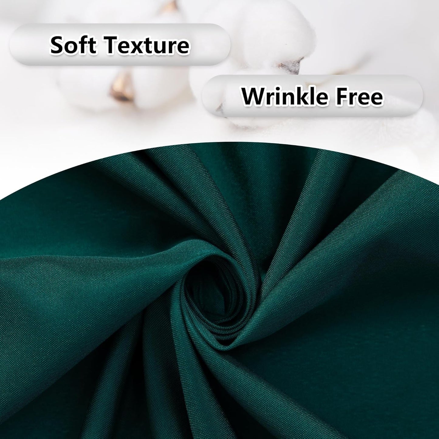 MEETSKY 10ft x 8ft Hunter Green Backdrop Curtains for Parties Wedding Curtain Rod Pocket Dark Green Photo Backdrop Sliding Drapes Backdrop Curtains for Photography, 5ft x 8ft, 2 Panels