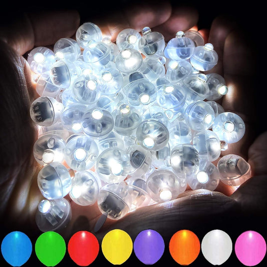 200pcs White LED Balloon Light, Tiny Light Mini Round Led Ball Lamp for Paper Lantern Balloon, Indoor Outdoor Event - Fun Halloween Christmas Party Wedding Decoration Supplies