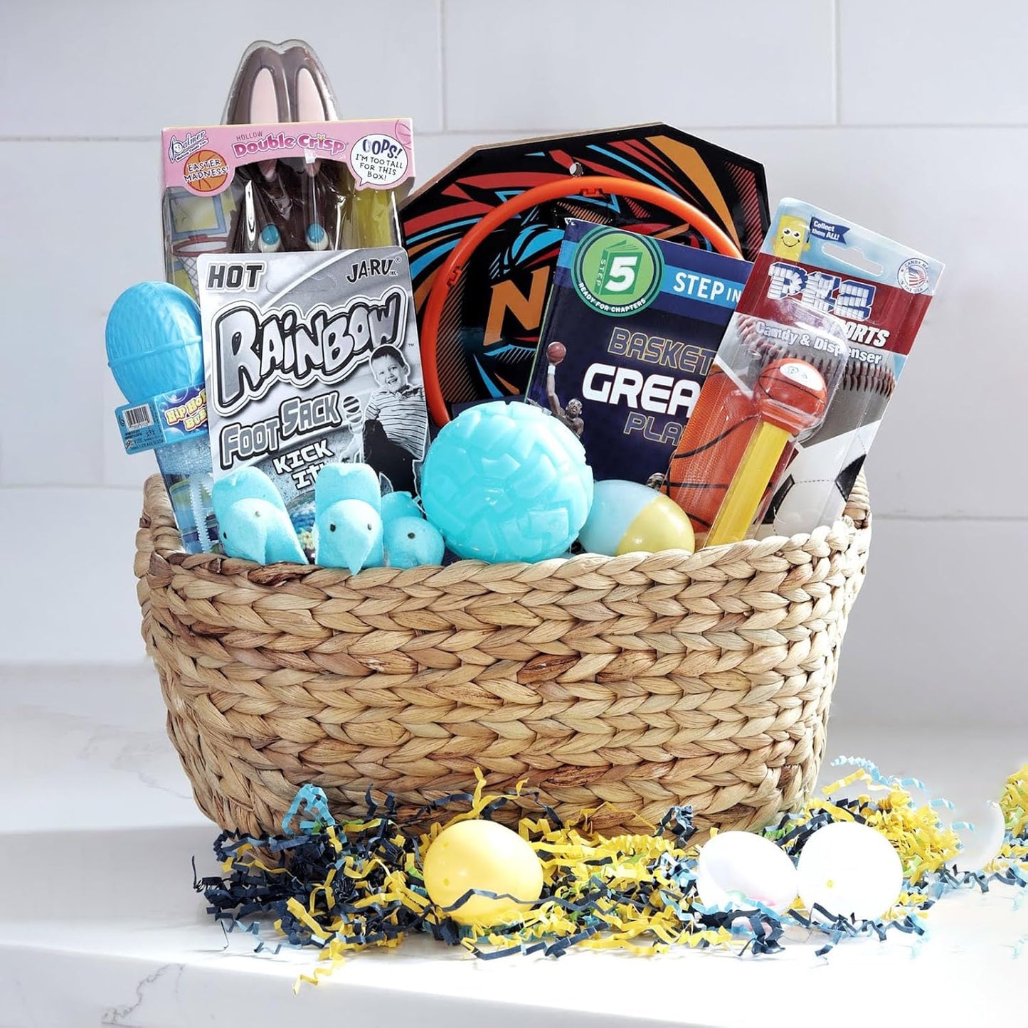 Zankubom 1 LB Fluorescent Yellow Crinkle Cut Paper Shred Filler Great for Gift Wrapping, Basket Fillers, Birthday,Halloween Thanksgiving Christmas Anniversary, Easter Party Decor Filling Supplies