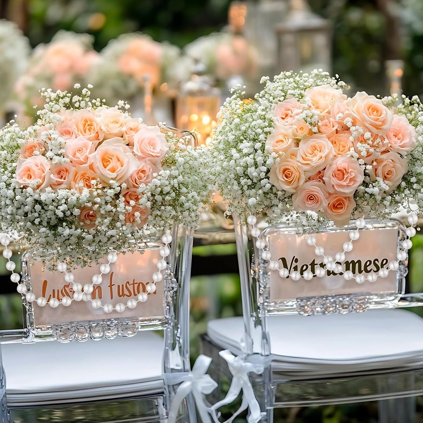 33 Feet Faux Pearl Beads Garland 10mm Craft String Pearls for Wedding Centerpiece Christmas Tree and Flowers Decoration DIY(White)