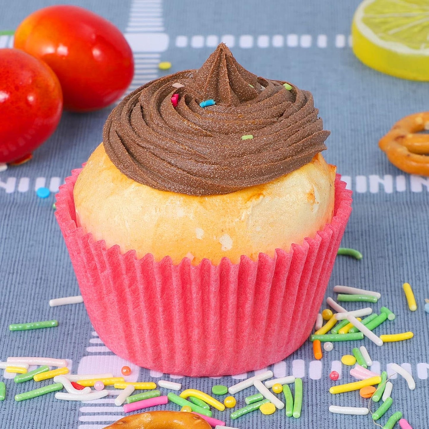 Caperci Standard Pink Cupcake Muffin Liners 500-Count, No Smell, Food Grade & Grease-Proof Paper Baking Cups (Pink)