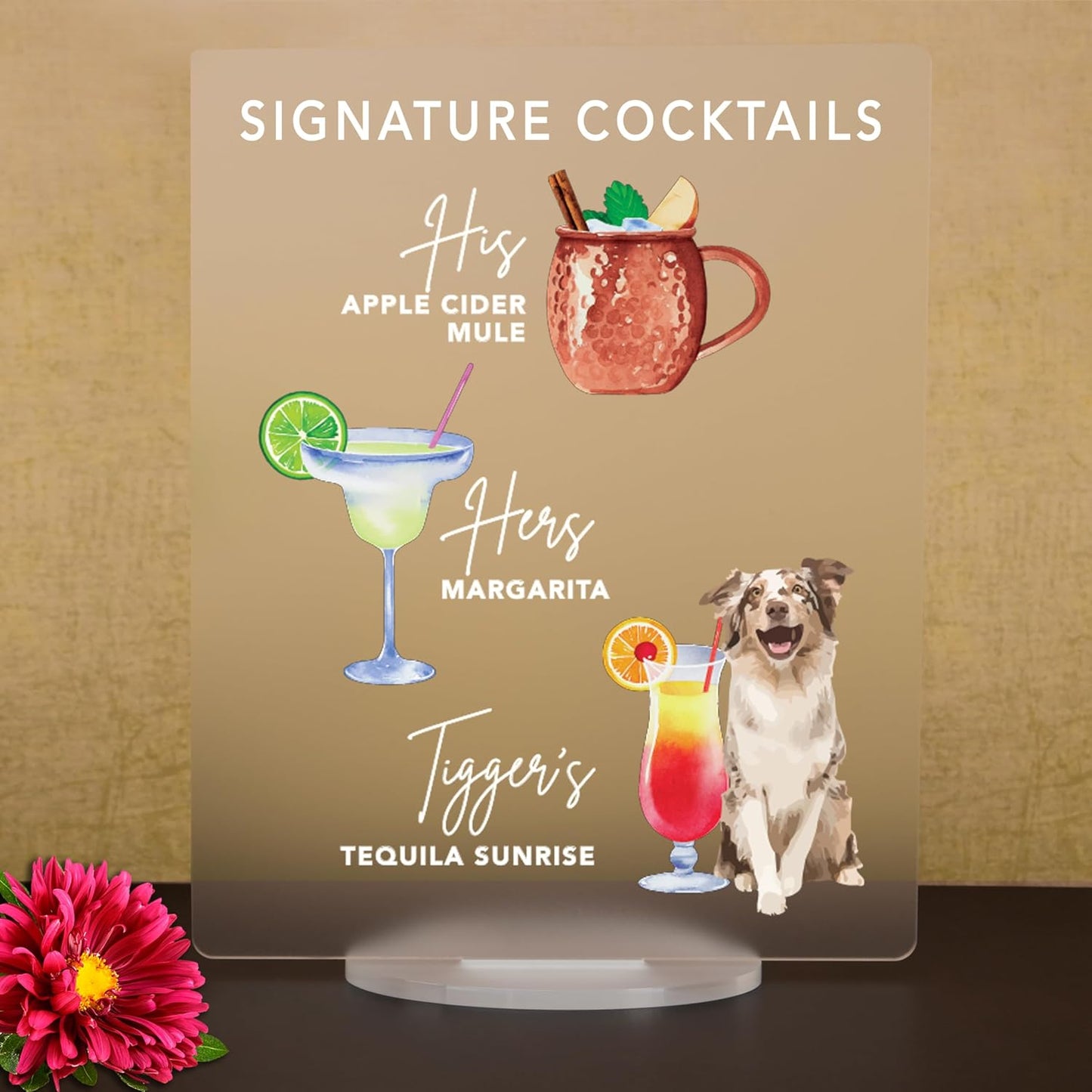 Pet Signature Drink Wedding Signs
