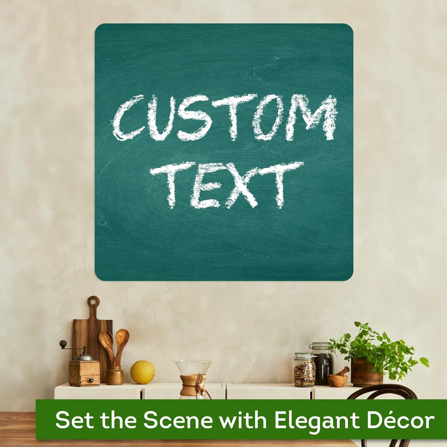 Custom Sign, Custom Street Sign, 11 Font Colors, 13 Font Styles, 4 Hole Options, 22 Sizes, 36x36 Inches, Rust Free DiBound, Fade Resistant, Made in USA by My Sign Center (Chalkboard Green)