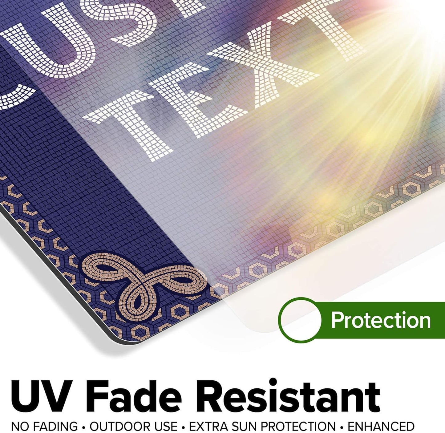 Custom Sign, Custom Street Sign, 11 Font Colors, 13 Font Styles, 4 Hole Options, 22 Sizes, 12x12 Inches, Rust Free DiBound, Fade Resistant, Made in USA by My Sign Center (Fauxsaic 1)