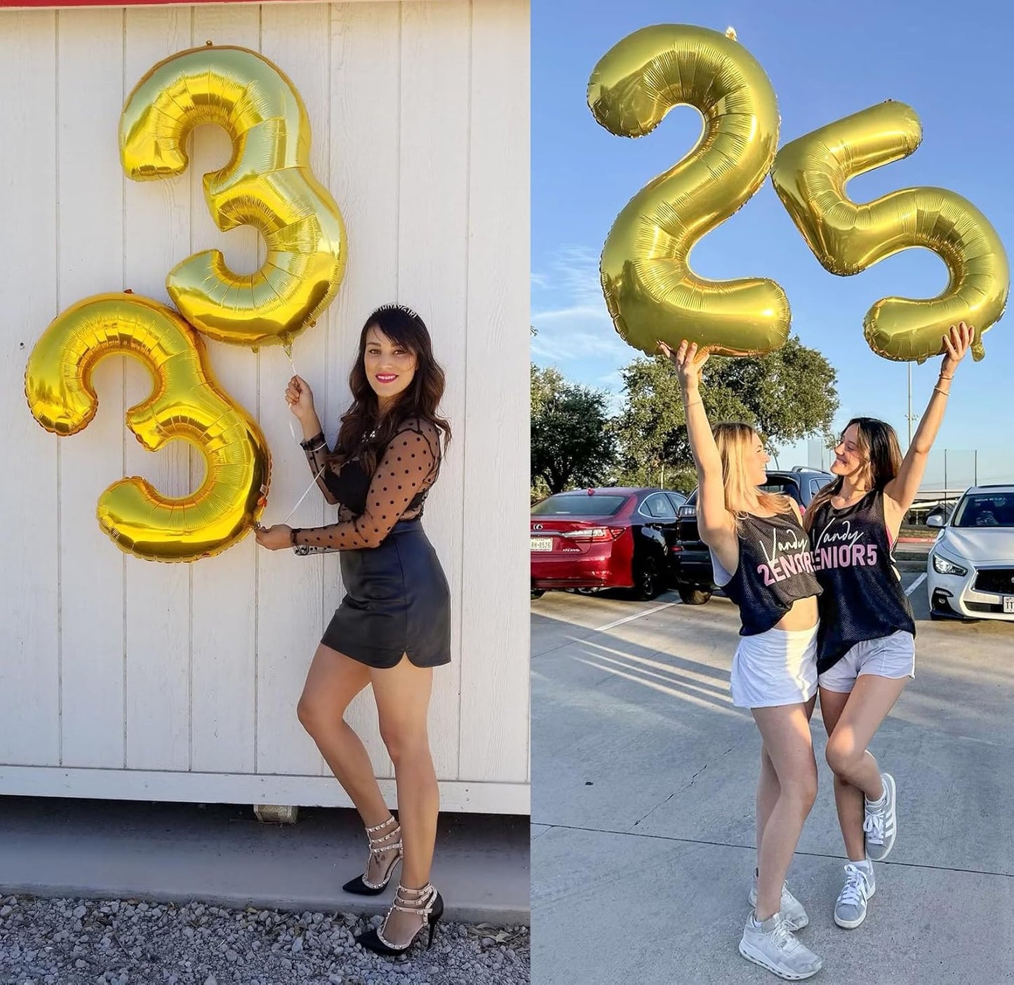 Jumbo Number 3 Balloon 40 Inch, Gold Mylar Foil Number Three Balloons for Boy Girl 3 13 23 33 Birthday Party, Giant Balloons Anniversary Graduations Photo Shoot Decorations