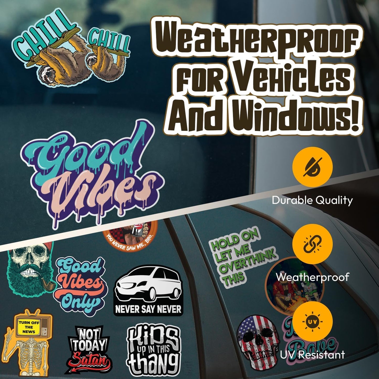 Large Custom Vinyl Decals – Full Color Personalized Sticker Decals Printing | Custom Business Logo Stickers for Windows, Stores, Walls, Doors, Cars, Trucks, Windshield, & More
