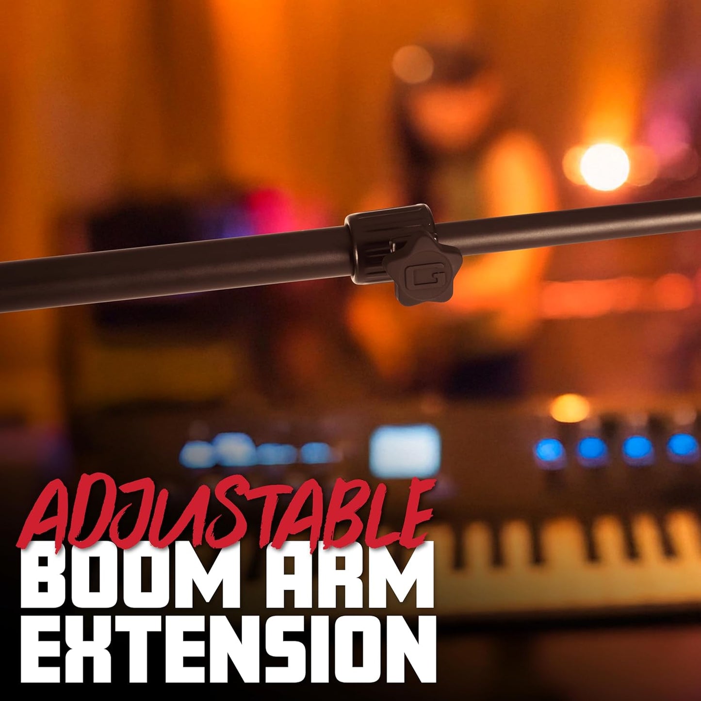 Gator Frameworks Deluxe Tripod Microphone Stand with Clutch Height Adjustment and Telescopic Boom Arm, (GFW-MIC-2120)