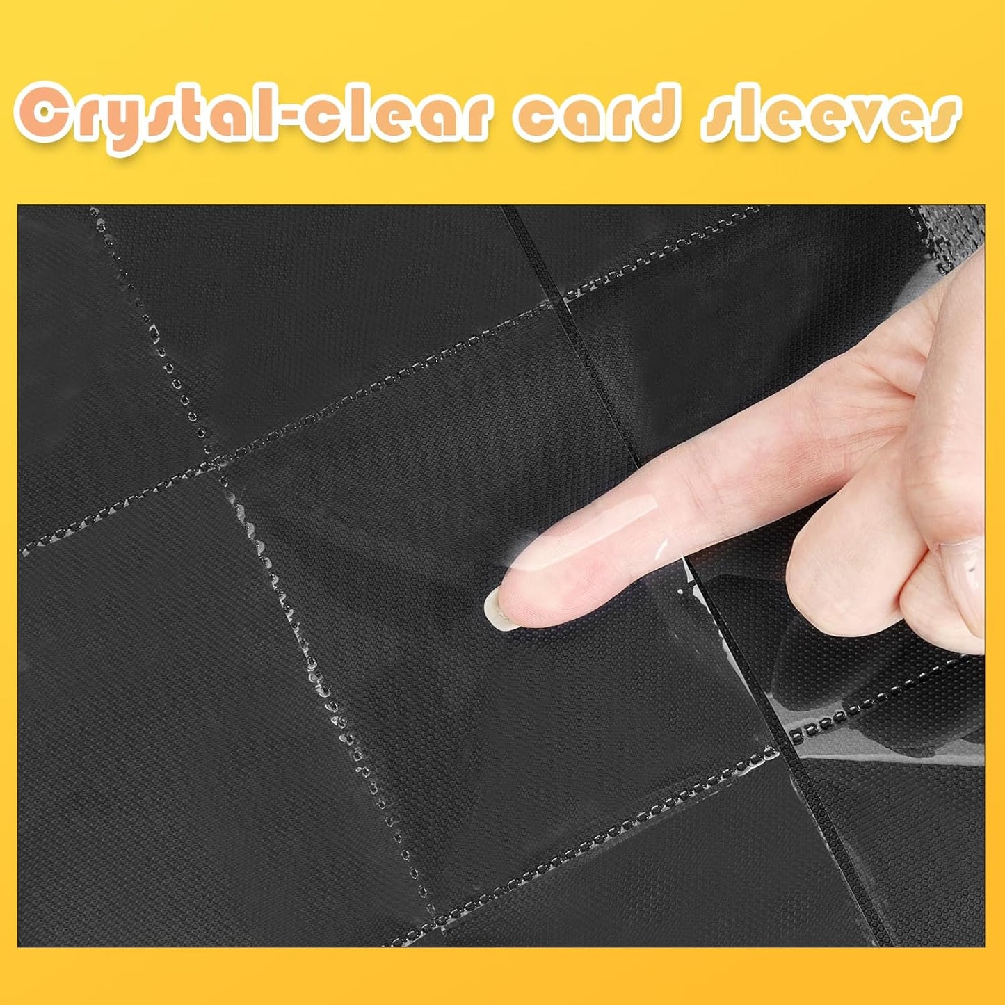 Premium 1000+ Pockets Trading Card Binder, 16-Pocket Ringless Side-Loading Album for TCG, MTG, Lorcana, Sports & Standard-Size Cards (Black1)