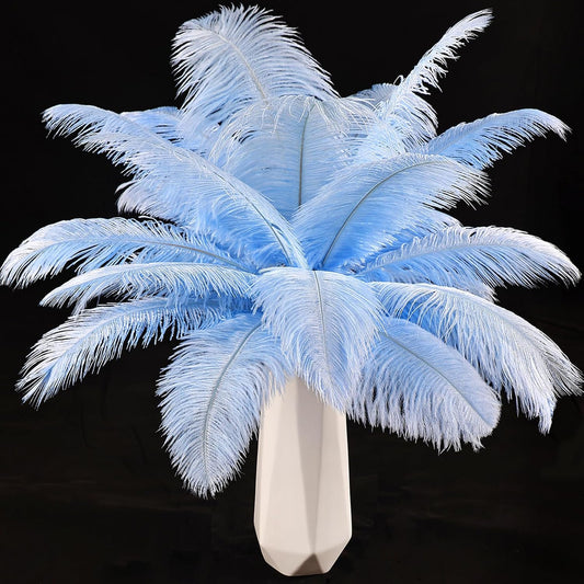 THARAHT Light Purple Ostrich Feathers 12pcs Natural Bulk 10-12Inch 25cm-30cm for Crafts Wedding Party Centerpieces Easter Gatsbi and Home Decoration Feathers