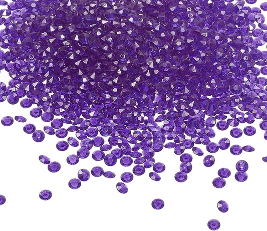 PATIKIL 4000 Pcs Wedding Table Scatter Confetti Crystals 6mm Acrylic Diamonds Vase Fillers Gems for Table Centerpiece Decorations Party Vase Beads, Dark Purple