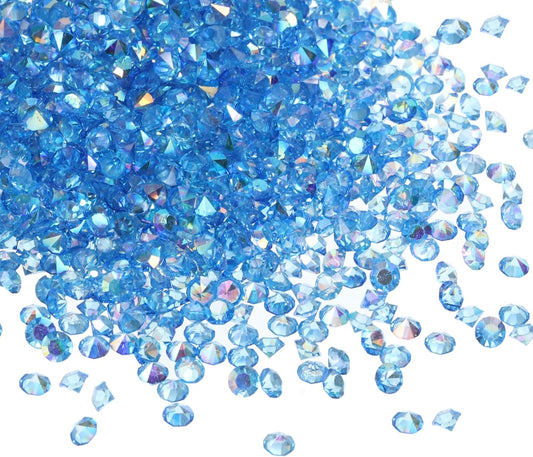 PATIKIL 14000Pcs Wedding Table Scatter Confetti Crystals 3mm Acrylic Diamonds Vase Fillers Gems for Table Centerpiece Decorations Bridal Shower Party, Blue AB