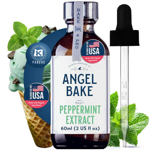 Pure Peppermint Extract for Baking & Mixology - Culinary Grade Peppermint Essence and Flavoring - Kosher, Keto Friendly, Vegan, Gluten-Free for Desserts, Beverages & Recipes (2 Oz Extract)