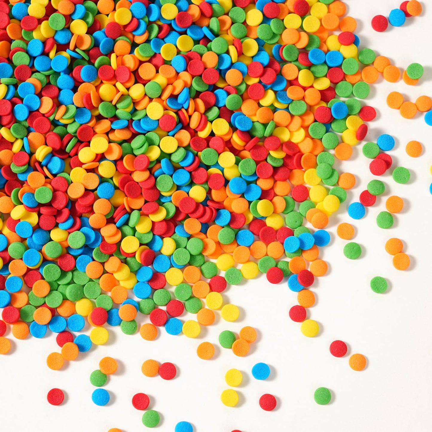 Edible Confetti Sprinkles, Rainbow Sprinkles for Cake Decorating, Round Sprinkles for Cupcakes, Cakes, Cookies, Cake Toppers, Ice Cream(120g/4.23oz)