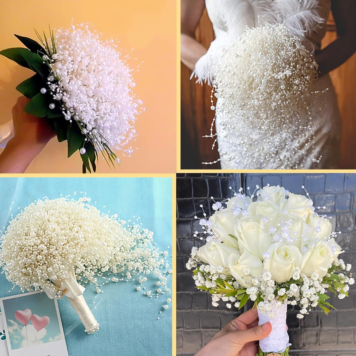 100 PCS Artificial Floating Beads for Centerpieces Vases, Red 8+3mm String Beads for Wedding Party Faux Pearl String for Decorating, String Pearls for Crafts Vase Filler