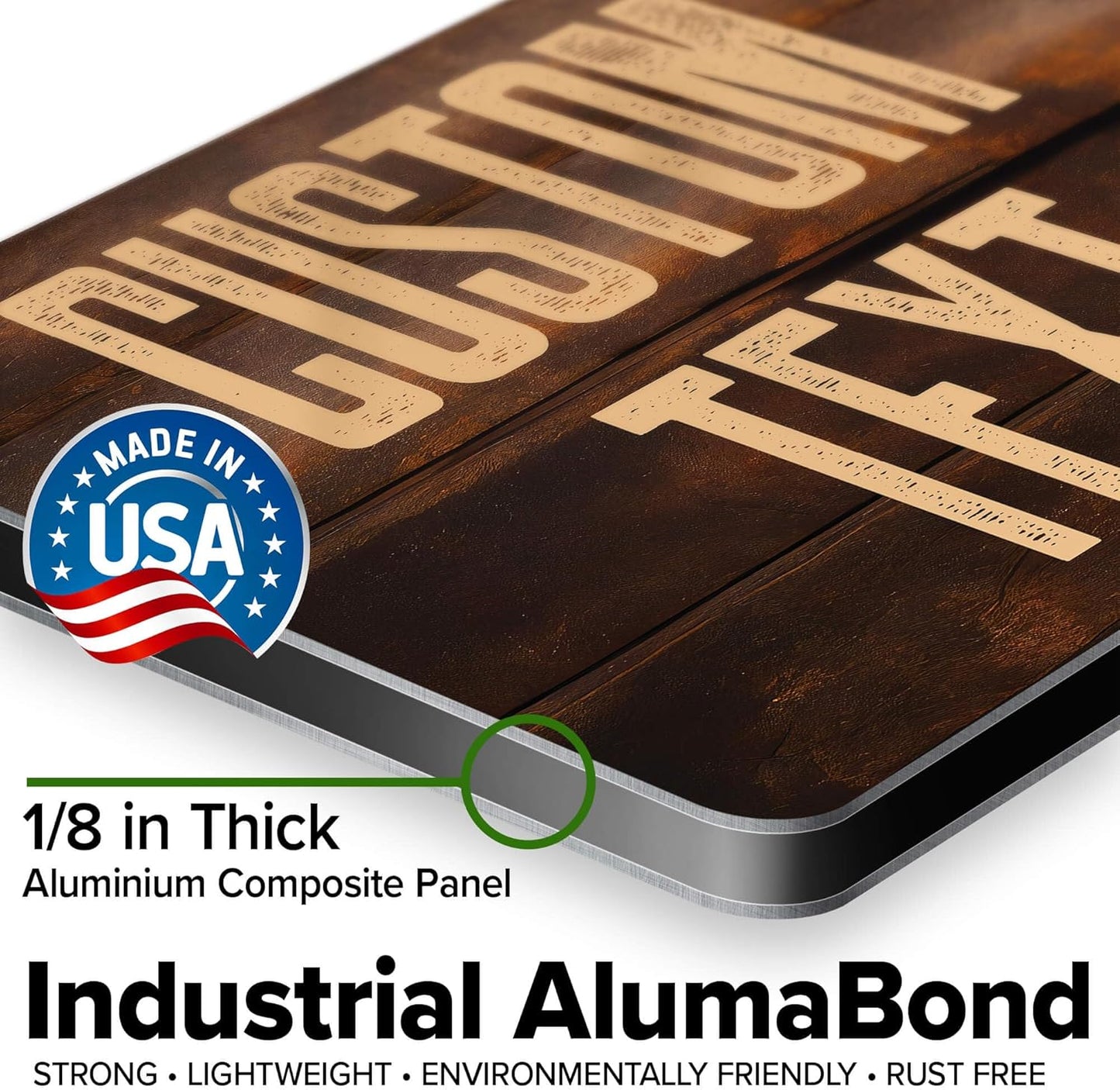 Custom Sign, Custom Street Sign, 11 Font Colors, 13 Font Styles, 4 Hole Options, 22 Sizes, 7x10 Inches, Rust Free DiBound, Fade Resistant, Made in USA by My Sign Center (Vintage Wood)