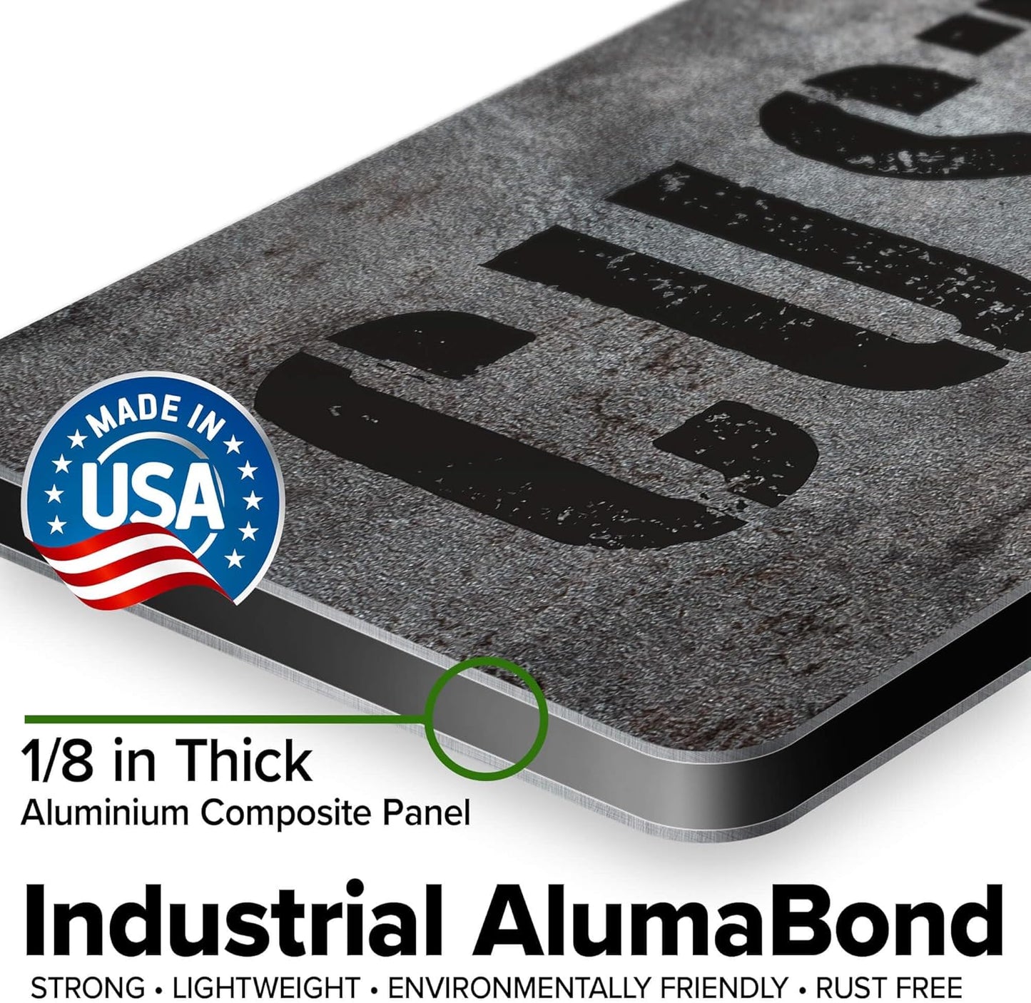 Custom Sign, Custom Street Sign, 11 Font Colors, 13 Font Styles, 4 Hole Options, 22 Sizes, 6x24 Inches, Rust Free DiBound, Fade Resistant, Made in USA by My Sign Center (Grunge Metal)